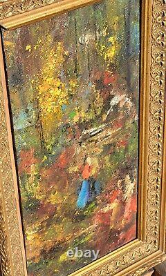 Alphonso Perez called Osnophla Abstract Landscape Sete Oil Painting on Panel