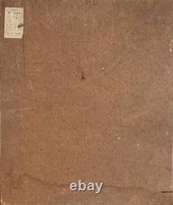 Alpine Landscape with Snow Mountain Painting signed Bizouard circa 1950 Alpine Landscape with Snow Mountain Painting signed Bizouard circa 1950