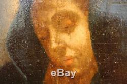 An Oil On Wood Religious Madonna And Child Eighteenth