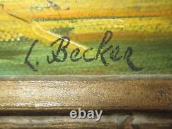 Ancient 19th Century Oil on Wood, Signed, Listed Painter
