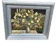 Ancient Large Painting Painting On Oil Nature Dead Bouquet Flower Frame Wood