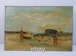 Ancient Marine Painting Seaside Peppers Barque Painting On Wood Oil On Wood