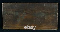 Ancient Oil On Panel Depicting A Navy Animated Signature Normandy