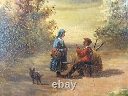 Ancient Painting Animated Landscape Antique Painting Oil Painting Ölgemälde Dipinto