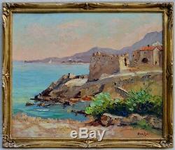 Ancient Painting, Mediterranean Seashore, 1930/1940 By Osietzki