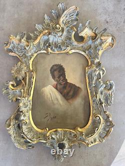 Ancient Painting/Oil on Wood/Early 18th Century/Pair of Regency Frames/44x33cm