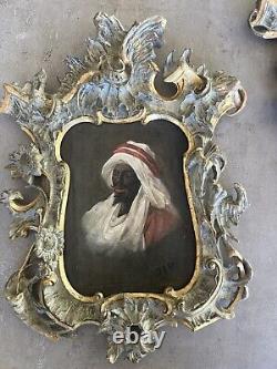 Ancient Painting/Oil on Wood/Early 18th Century/Pair of Regency Frames/44x33cm