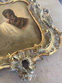 Ancient Painting/Oil on Wood/Early 18th Century/Pair of Regency Frames/44x33cm