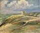 Ancient Painting Signed Maritime Landscape Brittany Sea