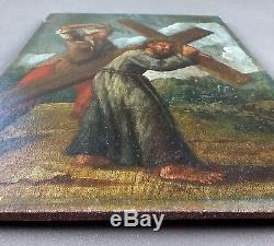 Ancient Painting The Carrying Cross Oil Painting Antique Oil Painting