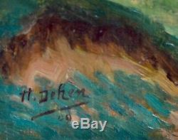 Ancient Paintings, Three Landscape Oils Dated 1909, Signature Deciphered