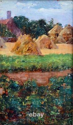 Ancient Paintings, Three Landscape Oils Dated 1909, Signature to be Deciphered