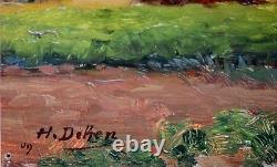 Ancient Paintings, Three Landscape Oils Dated 1909, Signature to be Deciphered