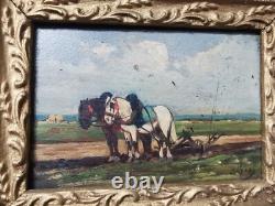 Ancient Paintings on Wood Miniature Peasant Scenes. My ref. EB SER 038-4