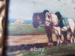 Ancient Paintings on Wood Miniature Peasant Scenes. My ref. EB SER 038-4