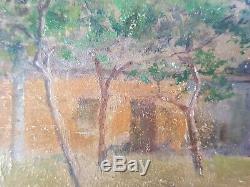 Ancient Table Characters In A Park Painting Oil Antique Painting