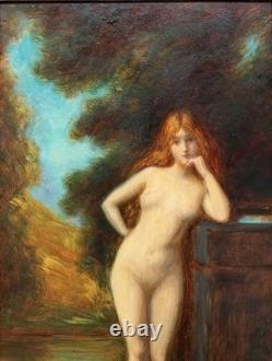Ancient Tableau Nude Jules-Armand Hanriot (1853-1930) Nymph, circa 1900