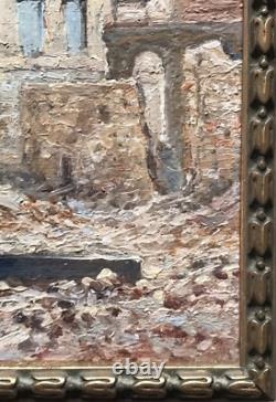 Ancient Tableau of War (1914-1918) Ruins in France 20th Century