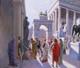 Ancient Tableaux By Henri Delavelle: Rome Antiquity Landscape Illustration