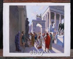 Ancient Tableaux by Henri Delavelle: Rome Antiquity Landscape Illustration