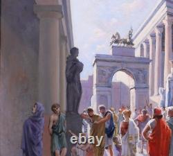 Ancient Tableaux by Henri Delavelle: Rome Antiquity Landscape Illustration
