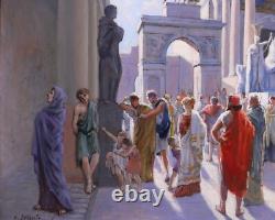 Ancient Tableaux by Henri Delavelle: Rome Antiquity Landscape Illustration