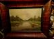 Ancient Countryside Landscape Painting Barbizon Water Oil 19th Century Double-sided