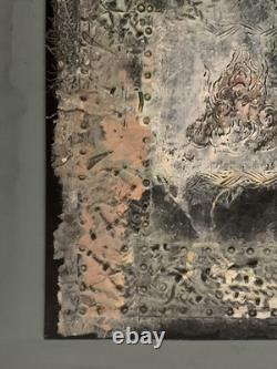 Ancient painting oil mixed composition sculpture portrait of a melancholic woman