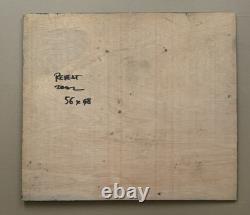 Ancient painting oil mixed composition sculpture portrait of a melancholic woman