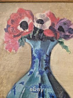 André Utter (1886-1948) Oil on canvas Signed Flower bouquet 1927