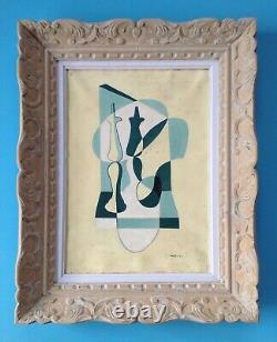 André-poujet (1919-1996) Rare Table Hst Oil 1944 Braque Picasso 76 Years Failed