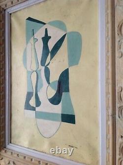 André-poujet (1919-1996) Rare Table Hst Oil 1944 Braque Picasso 76 Years Failed