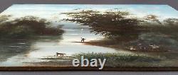 Animated Landscape Painting Antique Oil Antique Painting Dipinto