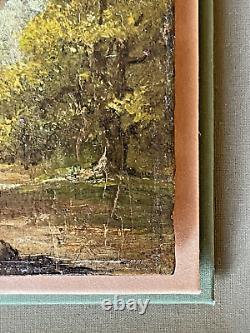 Anonymous Miniature Oil on Wood Framed XIX Barbizon France