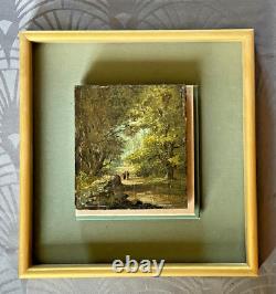 Anonymous Miniature Oil on Wood Framed XIX Barbizon France