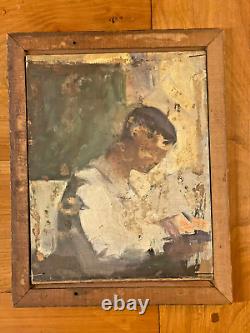 Anonymous Oil on Wood Panel Recto/Verso Early 20th Century
