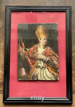 Anonymous Oil on Wood Portrait of a Cardinal Italian School Early 20th Century
