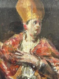 Anonymous Oil on Wood Portrait of a Cardinal Italian School Early 20th Century