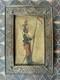 Anonymous Oil On Wood Soldier Miniature Bronze Frame 19th Century