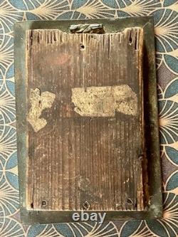 Anonymous Oil on Wood Soldier Miniature Bronze Frame 19th Century