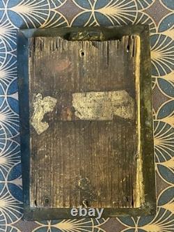 Anonymous Oil on Wood Soldier Miniature Bronze Frame 19th Century