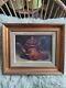 Anonymous Oil On Canvas Still Life With Teapot And Apples Golden Wood Frame