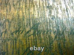 Antique Mountain Landscape Painting 1899 Oil on Wood Panel