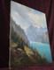Antique Oil Painting, Barbizon School, Welti, Swiss Alps, Mountain, 19th Century