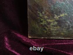 Antique Oil Painting, Barbizon School, Welti, Swiss Alps, Mountain, 19th Century