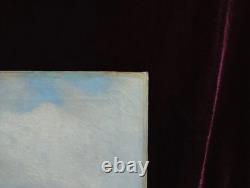 Antique Oil Painting, Barbizon School, Welti, Swiss Alps, Mountain, 19th Century