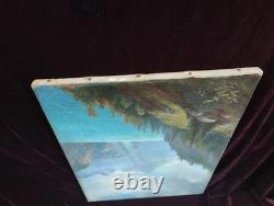 Antique Oil Painting, Barbizon School, Welti, Swiss Alps, Mountain, 19th Century