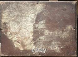 Antique Original Oil Painting Village Scene Landscape, Realism, Barbizon School