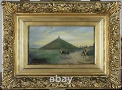 Antique Painting, Bute Du Lion 1832, Battle Of Waterloo, Napoleon, Signed Madou