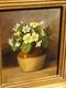 Antique Painting Signed. Bouquet Of Flowers. Oil Painting On Wood Panel.